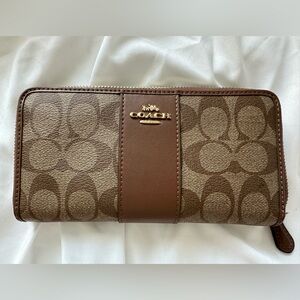 Brown Monogram Coach Wallet